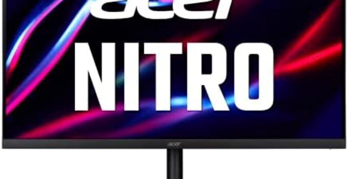 Acer Nitro 31.5″ WQHD 2560 x 1440 Gaming Monitor | AMD FreeSync Premium | Agile-Splendor IPS | 165Hz | Up to 0.5ms | ZeroFrame Design | Display Port 1.4 & 2 x HDMI 2.0 Ports | XV320QU Lmbmiiphx
