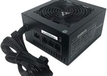 Apevia ATX-ES600W Essence 600W ATX Semi-Modular Gaming Power Supply with Auto-Thermally Controlled 120mm Black Fan, 115/230V Switch, All Protections