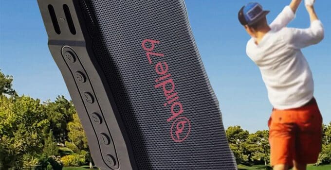 BIRDIE79 – 2023 New Portable Golf Cart Speaker, Magnetic Bluetooth Speakers 36 Hour Playtime. Rugged Outdoor Speaker for Waterproof, & Shockproof. 30W Loud & Clear Stereo Sound,