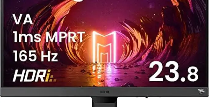 BenQ MOBIUZ EX240N Gaming Monitor 24″ FHD 1080p 165Hz 1ms | VA | HDRi | Color Optimizer | Light Tuner | Black eQualizer | Freesync | Eye-Care Tech | Tilt | HDMI | DisplayPort | Built-In Speakers
