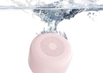 Bobtot Portable Bluetooth Speakers Wireless Speaker- Waterproof Speaker with Loud Stereo Sound,15 Hours Playtime, Rechargeable Battery, Built-In Microphone, Mini Speaker with Strap Easy to Carry, Pink