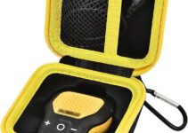COMECASE Case Compatible with DEWALT Wearable Bluetooth Speaker, Magnetic Clip-On Wireless Portable Mini Speaker Storage Holder Bag (Box Only)