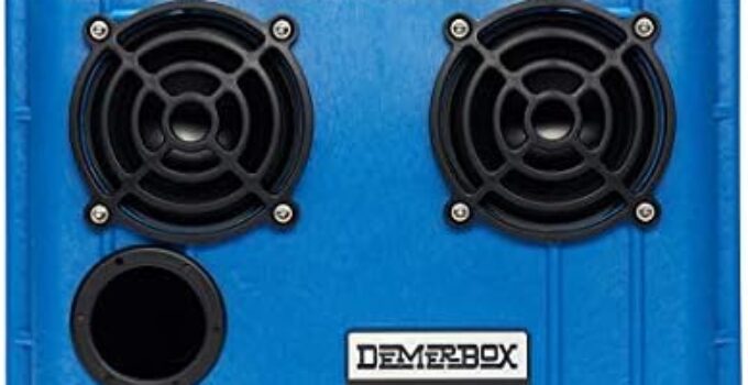 DemerBox DB2: Waterproof, Portable, and Rugged Outdoor Bluetooth Speakers. Loud Sound, 40+ hr Battery Life, Dry Box + USB Charging (Roseau Blue)