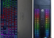 HP RGB Gaming PC Desktop Computer – Intel Quad I7 up to 3.8GHz, 16GB Memory, 256G SSD + 3TB, GeForce GTX 1660 Super 6G GDDR6, RGB Keyboard & Mouse, WiFi & Bluetooth 5.0, Win 10 Pro (Renewed)