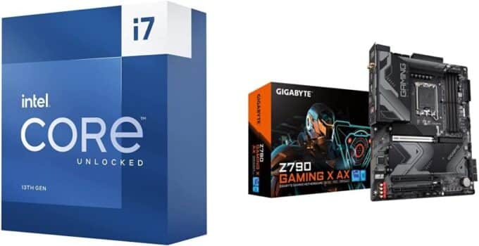 Intel Core i7-13700K + GIGABYTE Z790 Gaming X AX Motherboard