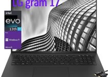 LG 2023 Gram 17 Ultra Lightweight Business Laptop, 13th Intel Evo Platform 12-Core i7-1360P, 17.3″ IPS WQXGA (2560 x 1600) 16:10 Display, 80Wh Battery, Backlit KB, WiFi 6E, Win11 PRO(16GB|1TB SSD)