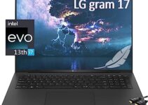 LG Gram 17 Ultra-Lightweight Laptop, Intel Evo Platform 13th Gen Intel 12-Core i7-1360P, 17.3″ IPS WQXGA (2560 x 1600) 16:10 Display, 2X Thunderbolt4, WiFi 6E, Win11 Home(16GB|1TB SSD)