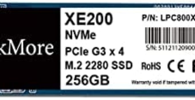 LinkMore XE200 256GB M.2 2280 PCIe Gen 3X4 NVMe Internal SSD, Solid State Drive, Up to 2000MB/s for Latop and PC