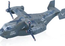 Lollipop United States Air Force Military Helicopter, V-22 Osprey Airplane, 1:72 Scale Aircraft Carrier Model, Battle/Rescue Helicopter Toy w/Sounds, 3+