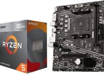 Micro Center AMD Ryzen 5 4600G 6-Core 12-Thread Unlocked Desktop Processor with Wraith Stealth Cooler Bundle with MSI A520M-A PRO Gaming Motherboard (AMD AM4, DDR4, PCIe 3.0, Micro-ATX)