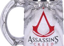Nemesis Now B5296S0 Officially Licensed Assassins Creed White Game Tankard, Resin w. Stainless Steel
