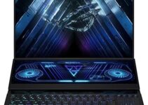 ROG Zephyrus Duo RTX 4080 165W, 16 inch QHD 240Hz, 16 Core R9 7945HX (>i9-13900HX at fps), 64GB DDR5, 2TB NVME, WiFi 6E, Thunderbolt Type-C Dual Screen Gaming Laptop (2023 Best Gamer Computer by_ASUS)