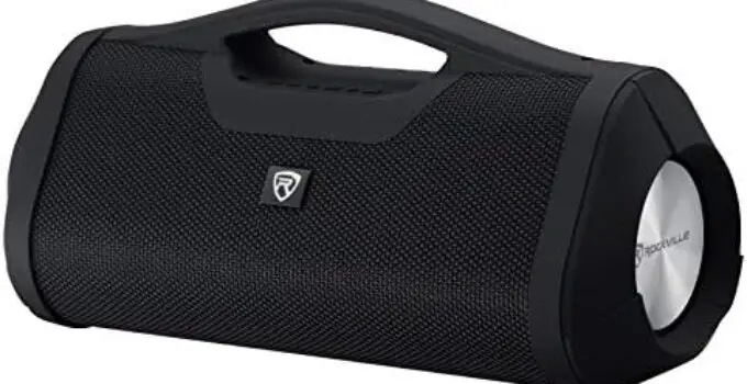 Rockville RPB-XL Loud Portable Bluetooth Speaker Boombox USB/Powerbank/SD/Aux With Wireless Linking and 24 Hour Battery Life, Black