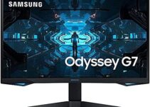 SAMSUNG 32-inch Odyssey G7 – QHD 1000R Curved Gaming Monitor: 240hz,1ms, NVIDIA G-SYNC & FreeSync, QLED (LC32G75TQSNXZA) (Renewed)
