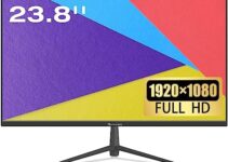 Showscren PC Monitor 23.8 Inch Computer Monitor PC Screen IPS Screen 100% RGB Full HD 1920×1080 75Hz,3ms Gaming Monitor HDMI VGA Port for Raspberry Pi/Laptop/PS4/PS5/Xbox, Frameless, Tiltable