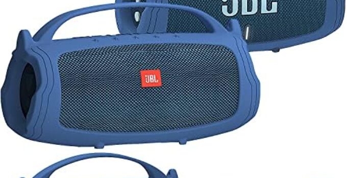 Silicone Cover Case Compatible with JBL Charge 4/Charge 5 Portable Bluetooth Speaker, Soft Skin Sleeve for JBL Charge 4/5 Bluetooth Speaker Accessories(Only Case) (Blue)