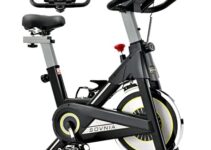 Sovnia Stationary Exercise Bike 270 lbs Capacity, Indoor Cycling Bike with LCD Monitor, iPad Holder & Comfy Seat Cushion