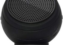 Speaqua – Bluetooth Speaker-Waterproof, Durable w/Built-in Storage (2,000 Songs) – Dual Wireless Speaker Pairing – Portable Bluetooth Speaker – Barnacle Pro Outdoor Speaker – Manta Ray Black