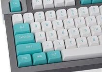 White Green Keycaps Set 150 Keys MSA Profile Double Shot ISO/ANSI Layout for Cherry MX Switches Mechanical Gaming Keyboard