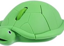Wireless Mouse,Cute Animal Green Turtle Shape Portable Quiet Lightweight Optical USB Mice Silent Cordless Mouse for PC Laptop Computer Notebook MacBook Desktop for Kids Adults, 1600 DPI 3 Buttons