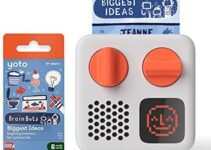 Yoto Mini + BrainBots: Biggest Ideas Bundle – Kids Portable Screen-Free Travel Audio Player with Bluetooth & 7 Card Pack, Play Stories Music Radio Podcasts Timers, Ok-to-Wake Alarm Clock, Ages 3-12+