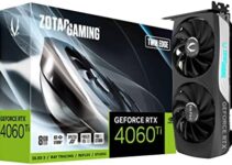 ZOTAC Gaming GeForce RTX 4060 Ti 8GB Twin Edge DLSS 3 8GB GDDR6 128-bit 18 Gbps PCIE 4.0 Compact Gaming Graphics Card, IceStorm 2.0 Advanced Cooling, Spectra RGB Lighting, ZT-D40610E-10M