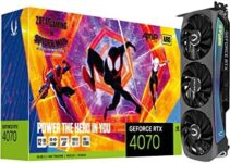 ZOTAC Gaming GeForce RTX 4070 AMP AIRO Spider-Man: Across The Spider-Verse Inspired Graphics Card Bundle, ZT-D40700F-10SMP