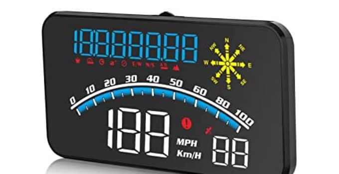 wiiyii Digital GPS Speedometer, HUD Head Up Display for Car, Upgraded 5.5″ Large-Screen, Suitable for All Vehicles