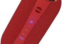 SCIJOY Bluetooth Speakers, 40W Speakers Bluetooth Wireless with Stereo Sound, Portable IPX7 Waterproof Outdoor Speakers with Bluetooth 5.2 for Home, Travel(red)