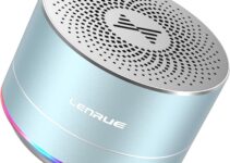 LENRUE Portable Bluetooth Speakers,Wireless Speaker with Clear Sound, Long Playtime, Small Mini Metal Speaker,Christmas Birthday Gifts for Men, Women,Kids(Sky-Blue)
