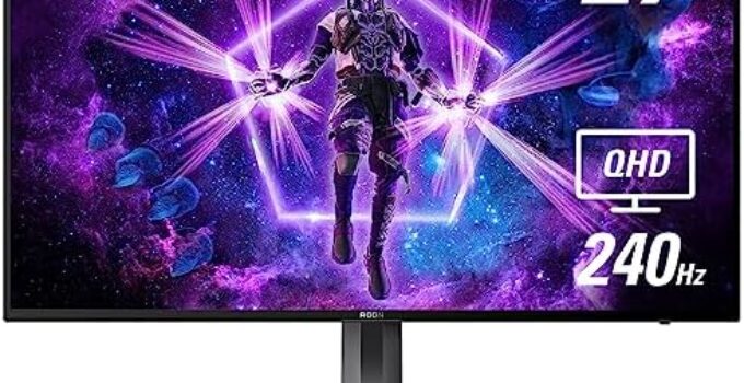 AOC Agon PRO AG276QZD 27″ OLED Tournament Gaming Monitor 2560×1440, 240Hz 0.03ms, G-SYNC, PS5 Xbox Switch Compatible,Black
