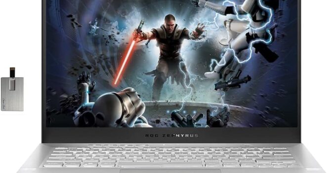 ASUS 2022 ROG Zephyrus 14" FHD 144Hz Gaming Laptop, AMD Ryzen 7-5800HS Processor, 40GB RAM, 1TB PCIe SSD, Backlit Keyboard, NVIDIA GeForce RTX 3060 Graphics, Windows 11, White, 32GB USB Card