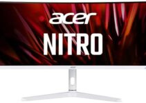 Acer Nitro XZ306C Xwmiiiphx 29.5″ 1500R Curved Zero-Frame UWFHD (2560 x 1080) VA Gaming Monitor | AMD FreeSync Premium | Up to 200Hz | 1ms VRB | Display Port, 1 x HDMI 2.0 & 2 x HDMI 1.4 Ports