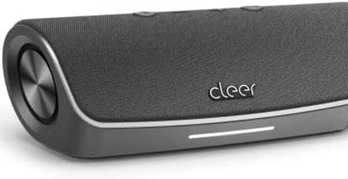 Cleer Audio Scene Smart Bluetooth Speaker – IPX7 Waterproof, Built-in Echo Canceling Microphone, USB-C Charging Digital Amplifier, Dual 48mm Passive Radiators for Powerful Music and Sound