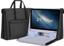 Damero Carrying Tote Bag Compatible with Apple 27" iMac Desktop Computer, Travel Storage Bag for iMac 27-inch and Other Accessories, Black