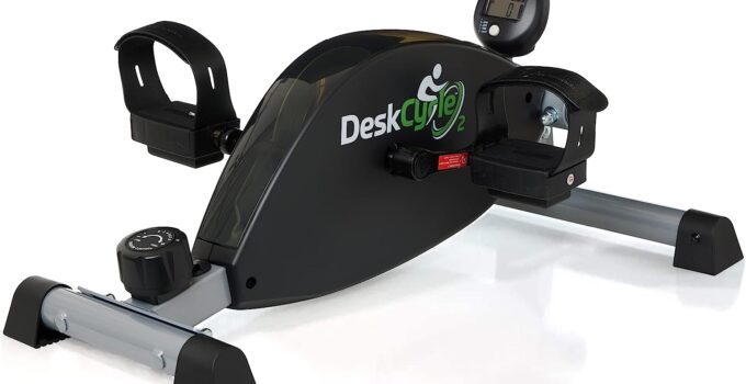 DeskCycle Under Desk Bike Pedal Exerciser – Mini Exercise Bike Desk Cycle, Leg Exerciser for Physical Therapy & Desk Exercise – Adjustable Leg and Standard Versions