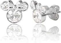 Disney Womens Minnie Mouse Birthstone Stud Earrings – Minnie Mouse Earrings – Birthstone Jewelry – Disney Jewelry