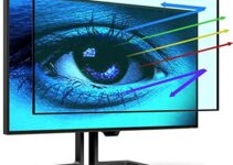 FILMEXT Removable 27 Inch Blue Light Screen Filter for Monitor 16:9 Frameless Monitor – Bubble Free High Clarity- Eye Protection Blue Light UV Blocking Protector for Thin Bezel Computer Monitor