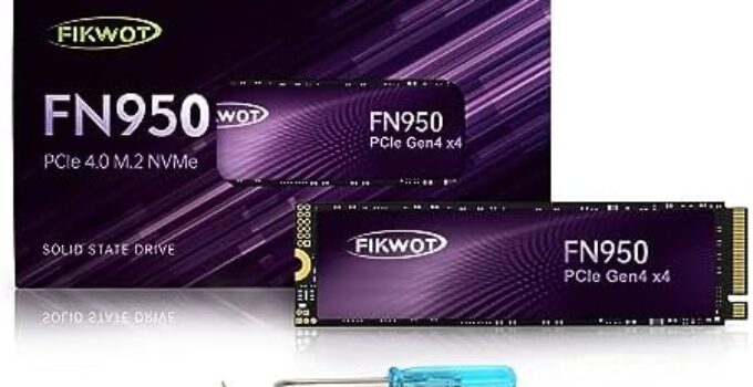 Fikwot FN950 2TB SSD M.2 2280 PCIe Gen4 x4 NVMe 1.4 Internal Solid State Drive – Speeds up to 4800MB/s, Dynamic SLC Cache,Compatible with Laptop,Desktop and Ps5