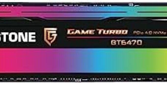 Gigastone GT6470 SSD 2TB PCIe 4.0×4 NVMe M.2 2280 Game Turbo Gen4 PCIe Internal Solid State Drives 7,000MB/s Storage for PC Laptop PS5 Gaming 3D NAND SLC Cache High Speed Performance
