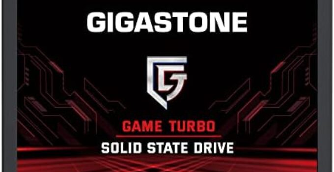 Gigastone SATA SSD 4TB SSD 2.5 Game Turbo 3D NAND Internal SSD SLC Cache Boost Speed 560MB/s, Internal Solid State Drives Upgrade Storage for PC PS4 Laptop SSD Hard Drives SATA III 6Gb/s 2.5”/7mm