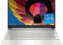 HP 15.6 inch Laptop, FHD Display, 12th Gen Intel Core i5, 16 GB RAM, 512 GB SSD, Intel Iris Xe Graphics, Windows 11 Home, 15-dy5399nr (2023)