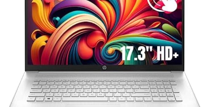 HP 17.3″ HD Plus Touchscreen Laptop for Students, Quad Core AMD Ryzen 3 Processor, 8GB RAM, 512GB NVMe SSD, Fullsize Keyboard, HDMI, Rapid Charge, Type-C, Windows 11 with Bundled Accessories