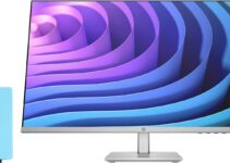 HP M27h FHD Monitor 76D13AA#ABA Bundle With Docztorm Dock, 27" Full HD (1920 x 1080) 75Hz Anti-Glare IPS Display, AMD FreeSync, 2xHDMI, VGA, Adjustable, Ideal for Home and Business (2023 Latest Model)