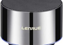 LENRUE Portable Wireless Bluetooth Speaker with Built-in-Mic,Handsfree Call,AUX Line,TF Card,HD Sound for iPhone Ipad Android Smartphone and More (Gloss Black)