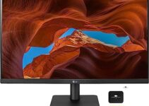 LG 24” Computer Monitor, IPS FHD with AMD FreeSync, 75Hz Refresh Rate, 5ms Response time, FreeSync HDMI 16:9 Virtually Borderless Design w/GM Accessory
