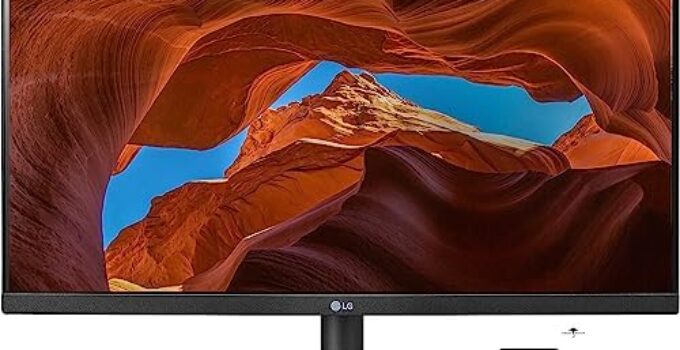 LG 24” Computer Monitor, IPS FHD with AMD FreeSync, 75Hz Refresh Rate, 5ms Response time, FreeSync HDMI 16:9 Virtually Borderless Design w/GM Accessory
