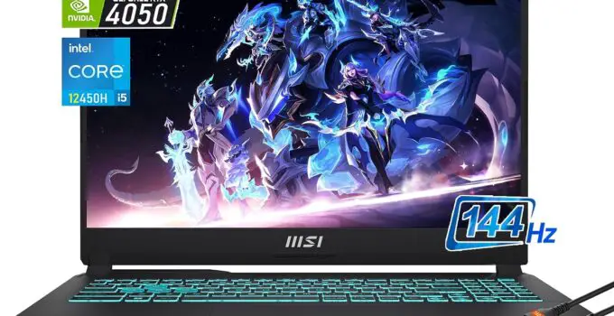 MSI Cyborg 15.6" FHD 144Hz Gaming Laptop | Intel i5-12450H | NVIDIA GEFORCE RTX 4050 | 32GB 4800MHz DDR5 RAM 2TB PCIe SSD | Windows11 Home | w/HDMI