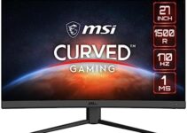 MSI Full HD Non-Glare 1ms 2560 x 1440 170Hz Refresh Rate 2K Resolution Free Sync 27″ Curved Gaming Monitor (Optix G27CQ4 E2) – Black