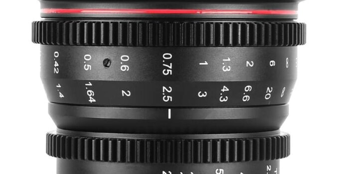 Meike 8mm T2.9 Mini Fixed Prime Manual Focus Wide-Angle Cinema Lens for M43 Micro Four Thirds MFT Mount Cameras BMPCC 4K Z CAM E1 E2 Black
